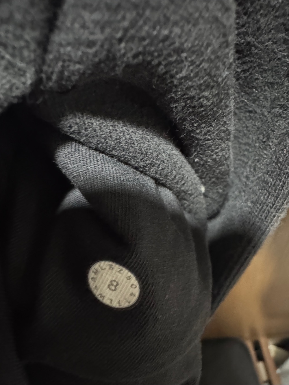 Lululemon Black Zip-Up Hoodie with Patterned Shoulders - Picture 3 of 3